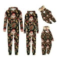 thumbnail image 4 of Penkiiy Matching Christmas Onesie Pajamas for Family, Hooded One Piece Vacation PJs, Cute Printed Holiday Loungewear XL Black, 4 of 6