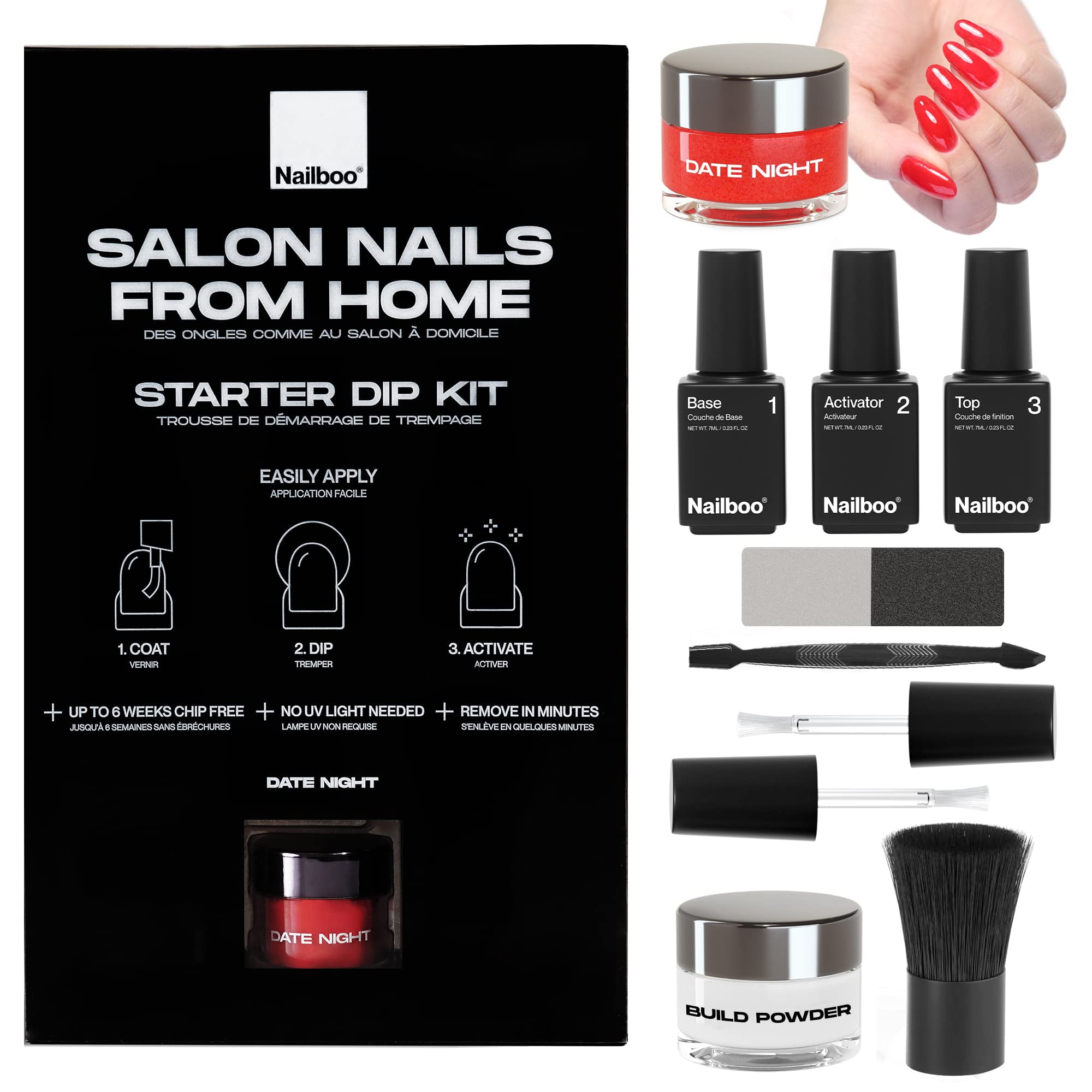 Nailboo Basics PREMIUM Powder Dip Nail Starter Kit for Beginners