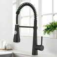 thumbnail image 3 of ANGELES HOME LED Light Kitchen Faucet with Pull Down Sprayer, 360° Rotatio, Single Handle High Arc Kitchen Sink Spring Faucet 2 Spray Modes, Matte Black, 3 of 6