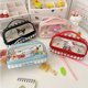 thumbnail image 2 of Sanrio-estuche de lápices de 2 capas de gran capacidad, bolsa Kawaii, Hello Kitty, Cinnamoroll, Kuromi, caja de papelería portátil, suministros escolares Fivean unisex, 2 of 2
