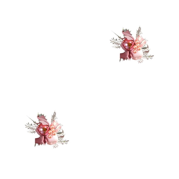 Cateissary Navidad flores artificiales rama plástico decoración guirnalda granja boda pared jardín Navidad árbol cumpleaños tipo 5 2piezas Cateissary CBP443250