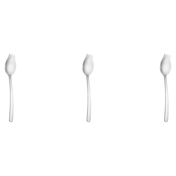 Naiovety 2 en 1 tenedor cucharas ensalada Pastas cuchara multifuncional utensilios de cocina postre tenedores familia Camping accesorios viaje L Type1 NO1