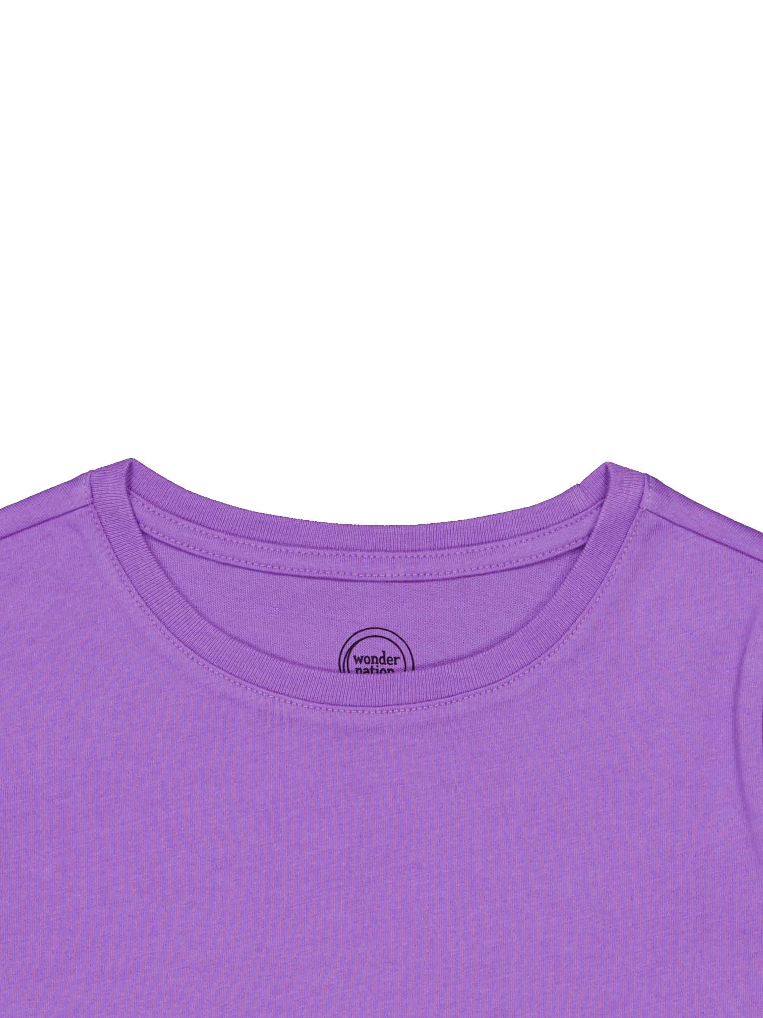 Wonder Nation Girls Long Sleeve Kid Tough T-Shirt, Sizes 4-18 & Plus