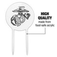 thumbnail image 6 of Acrylic Marine Corps USMC Black White Eagle Globe Anchor Logo Officially Licensed Cake Topper Party Decoration for Wedding Anniversary Birthday Graduation, 6 of 7