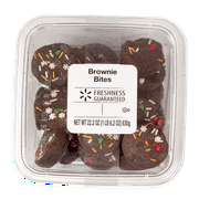 Freshness Guaranteed Holiday Brownie Bites, 22.2 oz, 33 Count (Soft, Baked, Sweet Dessert)