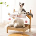 thumbnail image 3 of lionlar 2 in 1 Cat Scratching Board Hammock Cardboard Scratch Pad Cat Lounge Bed White, 3 of 9