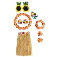thumbnail image 2 of Conjunto de disfraz hawaiano con falda para celebración boda en la playa Carnaval 60 cm Perfecl, 2 of 8
