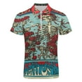 thumbnail image 4 of Gratefuldead Men Zipper T-shirt Summer Casual Short Sleeve T-shirt Top, 4 of 7