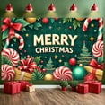thumbnail image 6 of Festive Merry Christmas Banner Red Green Color Christmas Banner Candy Cane Gift Box Xmas Banner for Christmas Party Holiday Decoration Indoor Celebration, 6 of 9