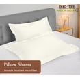 thumbnail image 3 of Royale Linens Pillow Shams 2 Pack King Size 20x36 Inch - Brushed 1800 Microfiber - Bed Shams, Wrinkle & Fade Resistant Super Soft and Cozy - Envelope Closure - Oxford Pillowcase (King,Ivory), 3 of 9