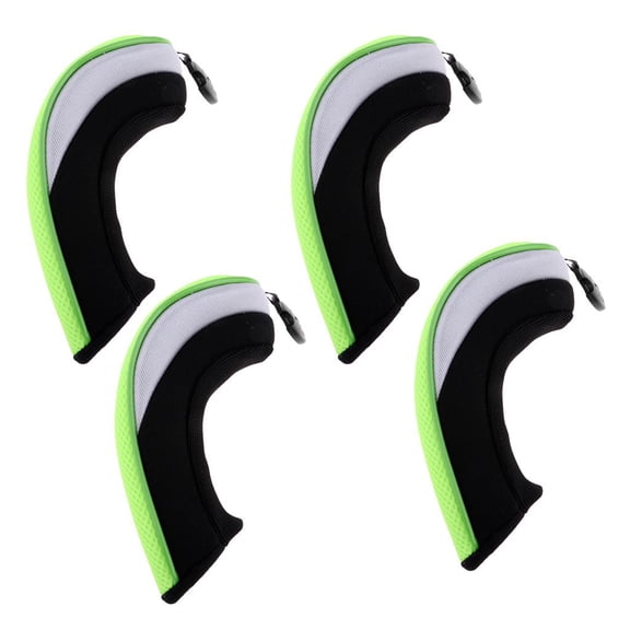 QccHieUs 4 Pieces Golf Hybrid UT Club Head Cover Headcover with Number Tag Green