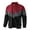 04 Red/Gray/Black, variant on Fexilor Mens Lightweight Jacket Casual Bomber Jacket Color Block Varsity Coat