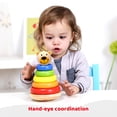 thumbnail image 3 of TOOKYLAND Wooden Wobble Stacker - Stacking Tower Toy, Ages 12m+, 3 of 9