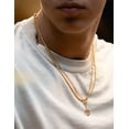 thumbnail image 2 of Collar Colgante Tridente Oro CRUZE Hipoalergénico Resistente al agua, 2 of 3