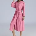 thumbnail image 5 of Women's Kimono Robe Unisex Lightweight Midi Lenght Casual Loungewear with Belt Soft Bathrobe for Spa & Beach, 5 of 8