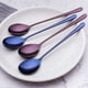 thumbnail image 4 of Cateissary 2019 304 Acero inoxidable Mango largo Estilo coreano Cuchara Café Sopa Bebida Cereal Postre Comedor Cucharadita Cocina y Comedor Azul, 4 of 6