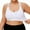 XA White, variant on Plus Size Sports Bras for Women Seamless Push Up Front Closure Underwear Racer Back Breathable Yoga Workout Bra