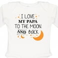 thumbnail image 4 of Inktastic I Love My Papa to the Moon and Back Boys or Girls Long Sleeve Baby Bodysuit, 4 of 5