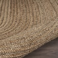 thumbnail image 5 of Harlow Hill Cora 7' x 9' Oval Light Brown/Gray Striped Hand Braided Reversible Jute Indoor Area Rug, 5 of 9