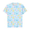 thumbnail image 1 of Camiseta de Cuello Redondo de Manga Corta de la Mujer, Top de Moda para Invierno Y Primavera Impresa de Navidad Casual 3/4, 1 of 6