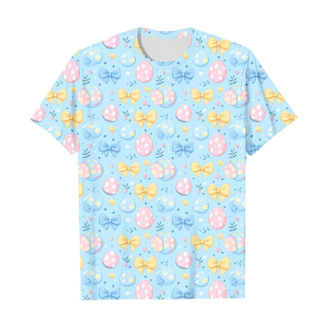 Camiseta de Cuello Redondo de Manga Corta de la Mujer, Top de Moda para Invierno Y Primavera Impresa de Navidad Casual 3/4