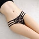 thumbnail image 2 of Tanga sexy bordada para mujer - Ropa interior de seda helada con doble tirante hueco para mayor comodidad y estilo, 2 of 6