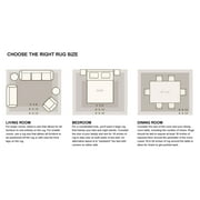 Noursion Essentials Solid Contemporary Ivory Beige 5 x 7 Area Rug, (5 x 7)