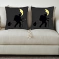 thumbnail image 3 of Set of 2 Throw Pillow Covers 18x18in - Cozy Square Cushion Cases with Nature-Inspired Hiker Silhouette Design for Couch Bed and Car Decor, 3 of 8