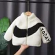 thumbnail image 4 of Chaqueta gruesa con forro polar para niños, otoño/invierno, nuevo estilo, ropa para niños y mujeres, Top elegante de lana de cordero, cálido para niños, 4 of 5