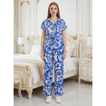 thumbnail image 2 of Conjunto 2 Piezas Estampado Floral, Camisa con Cinturón y Pantalón Amplio, Look Fresco y Elegante para Mujer, 2 of 5