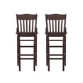 thumbnail image 5 of Linon Judah High Back 30" Bar Stools Set, 2-Piece, Brown Finish, 5 of 13