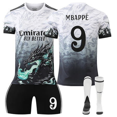 24/25 Madrid Popular Dragon Pattern Soccer Activewear Print No.9 Mbappe Fans Training Football Jerseys Kits