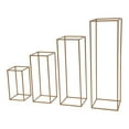 thumbnail image 6 of 4 Pcs Metal Flower Floor Vase, Floral Decor Vase Floor Column Stand, Gold Wedding Flower Stand Rectangular Flower Display Rack for Home Party Wedding Decorations, 6 of 13