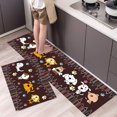 thumbnail image 4 of Alfombra de cocina duradera y resistente a la suciedad, alfombra para puerta de baño, alfombra para ducha, alfombra para pies, alfombra suave antideslizante con dibujos animados, 4 of 5