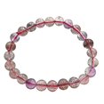 thumbnail image 2 of Natural Super Seven Colorful Rutilated Quartz Crystal Stretch Clear Round Beads Bracelet 7.8mm AAAAA, 2 of 2