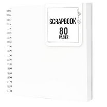 BinKFF Large Scrapbook Photo Albums 80 Pages, Scrapbooking Supplies 8 x 8 In, Scrapbook Album Suitable for Album Memory Book Wedding, Anniversary Family, DIY Craft Projects