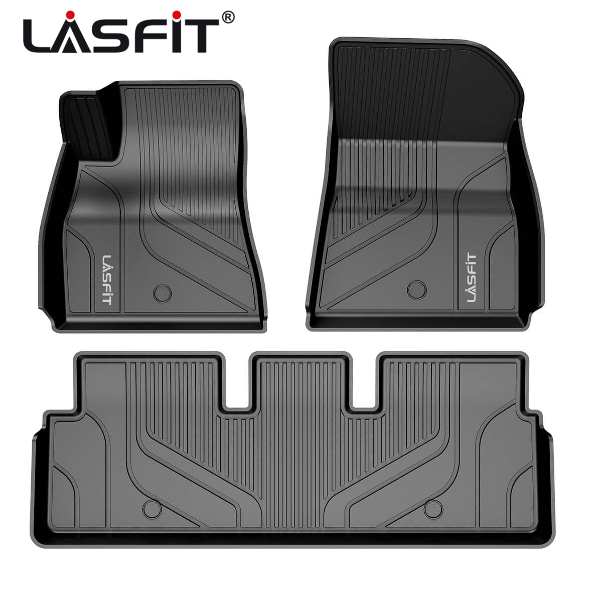 Lasfit 2021 Tesla Model 3 Floor Mats Set, All Weather Guard Custom Fit
