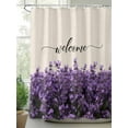 thumbnail image 2 of Shower Curtains Purple Lavender Bath Curtain Spring Pastoral Style Waterproof Bathroom Shower Curtain Set with Hooks Decoration 72 x 72 Inches, 2 of 7