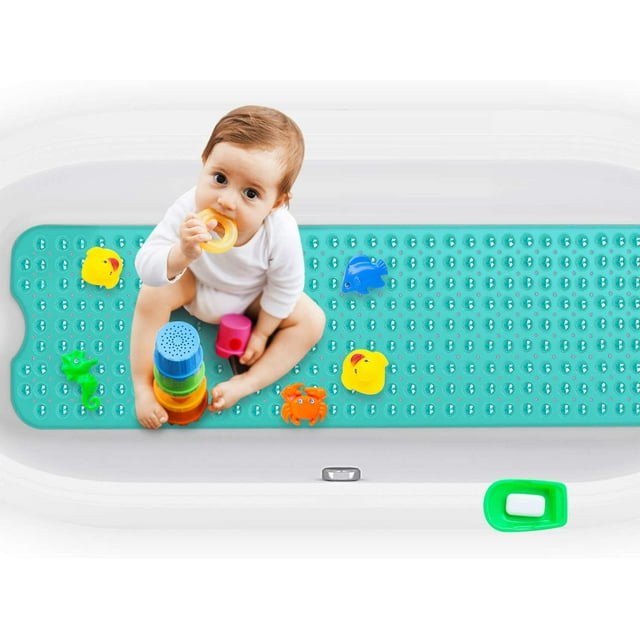 Bath Mats, Anti-Slip Mat Bpa Free 100 × 40 Cm, Non-Slip Bath Mat For Children, Baby, Bath Shower Mat With 200 Suction Cups, Machine Washable