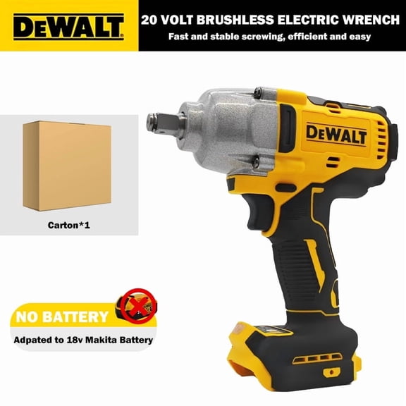 DEWALT DCF892 Brushless Electric Impact Wrench Cordless 1/2" Compact Three Speed Adjustment Pneumatic Cannon Tire Removal Tool