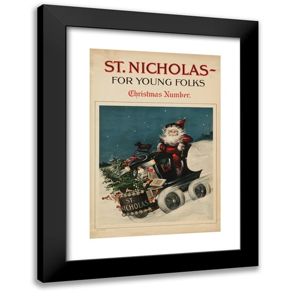 Anonymous 11x14 Black Modern Framed Museum Art Print Titled - St. Nicholas - for Young Folks, Christmas Number (ca. 1890-1920)