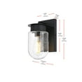 thumbnail image 2 of Elegant Lighting Rafael 5 Inch Outdoor Wall Sconce In Black, 2 of 8