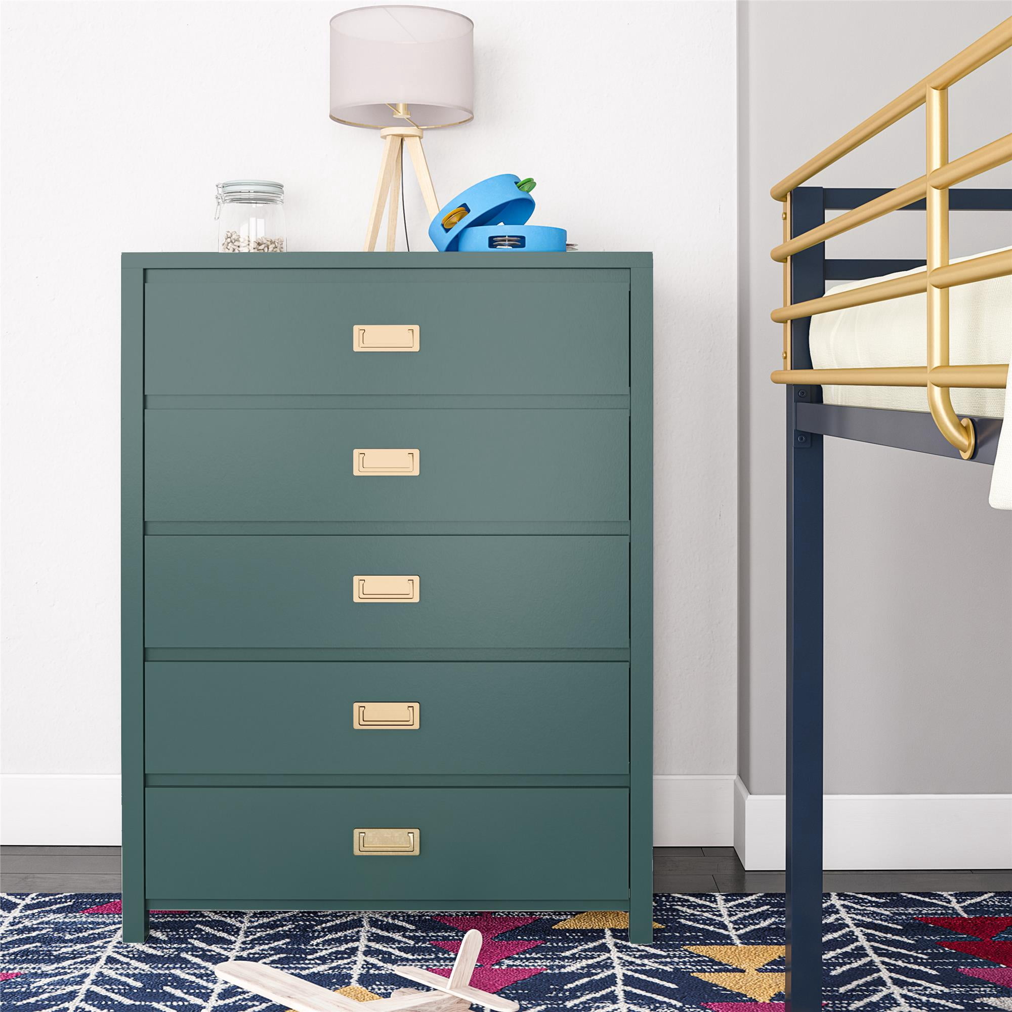 Max & Finn Haven 5-Drawer Kids' Dresser, Hunter Green