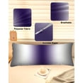 thumbnail image 2 of Gray Purple Body Pillow Cover 20 x 60 Inch Decorative Pillow Cover Modern Gradient Geometric Lumbar Pillowcase Seasonal Rectangle Cushion Case for Couch Sofa Bed Living Room, 2 of 7