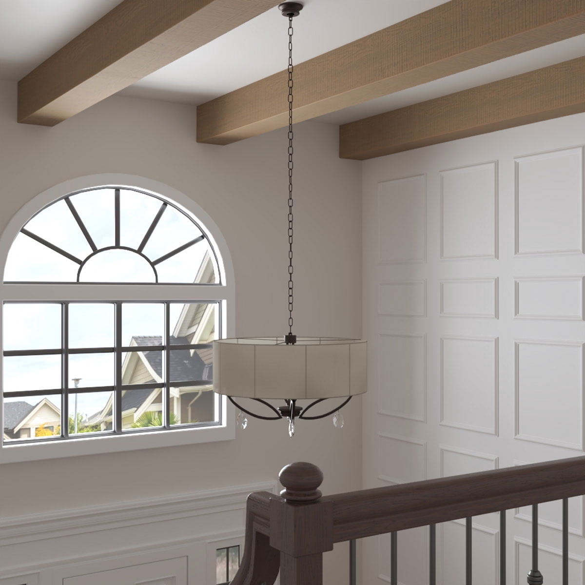 Ekena Millwork 5 1/2"W x 5 1/2"H x 192"L 3-Sided (U-Beam) Resawn Rip HeritageTimber Faux Wood Ceiling Beam, Natural White Oak