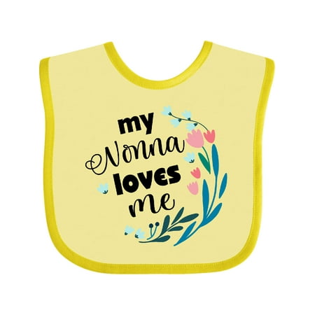

Inktastic My Nonna Loves Me for Girls Granddaughter Girls Baby Bib