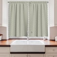 thumbnail image 2 of Ambesonne Chevron Kitchen Curtains, Vertically Arranged Waves, 55"x45", Slate Blue Pale Green, 2 of 3