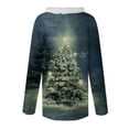thumbnail image 4 of Lroveb Christmas Shirts for Women Holiday Tops Long Sleeve Faux V Neck T Shirt Xmas Tree Snowflakes Graphic Top Loose Blouse Graphic T Shirts, 4 of 5