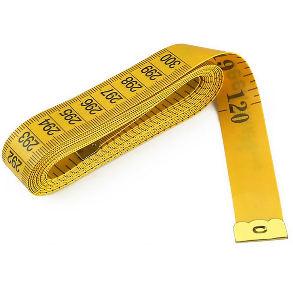 Unique Bargains Sewing Cloth Dieting Double Scale Tailor Craft Ruler Tape  Measure Yellow 120 5 Pcs