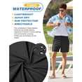 thumbnail image 4 of PULI Men’s Golf Shorts 9" Inseam Stretch Water-Resistant Quick Dry 5 Pockets Casual Travel Hiking, 4 of 7